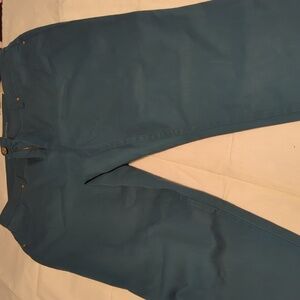 blue green pants